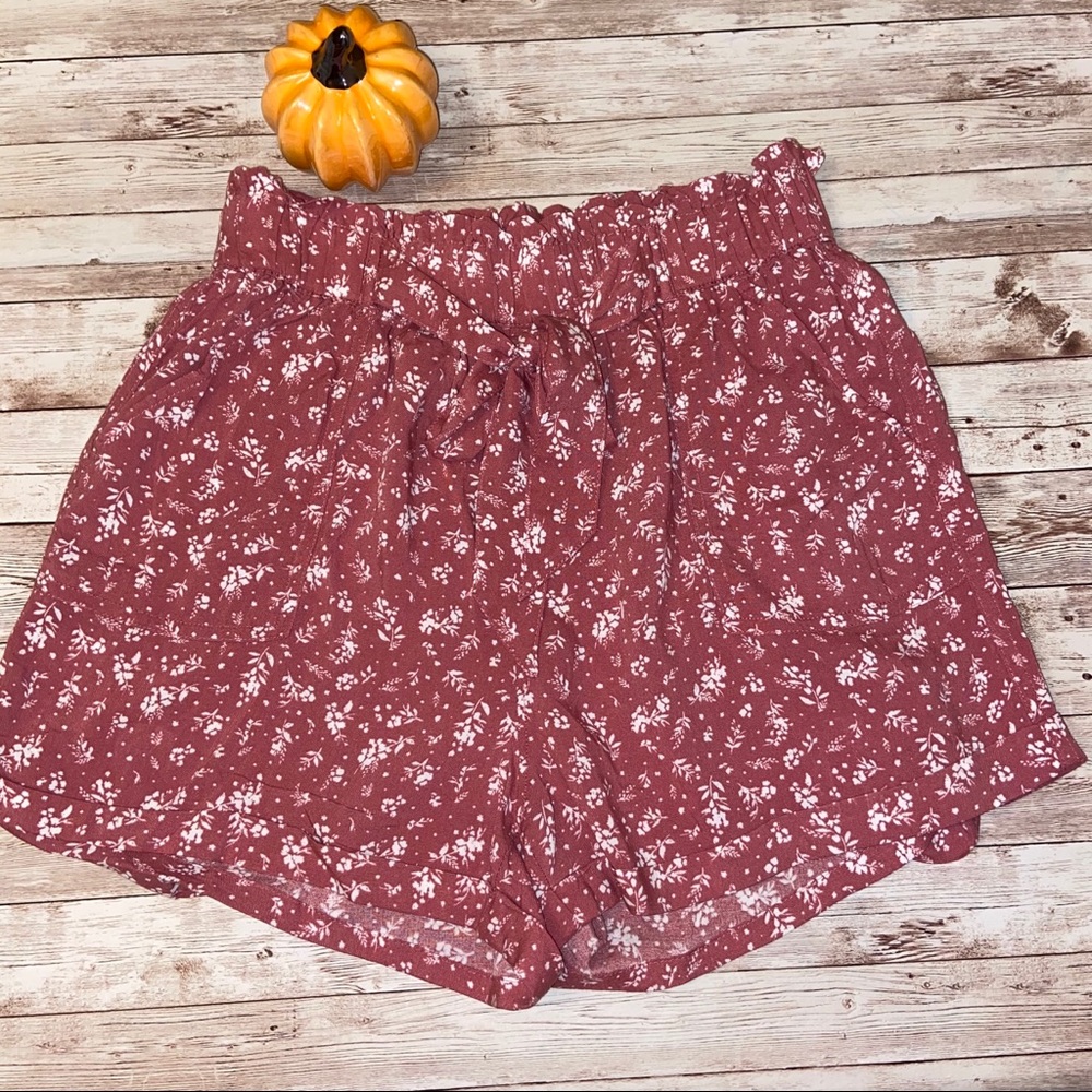 Paper-bag High Waisted Shorts